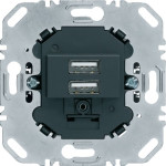 USB-розетка подвійна 230В антрацит Berker