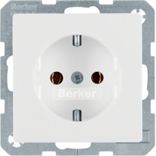 Розетка Berker з з/к, 16А/250В, пол. білизна, Q.х