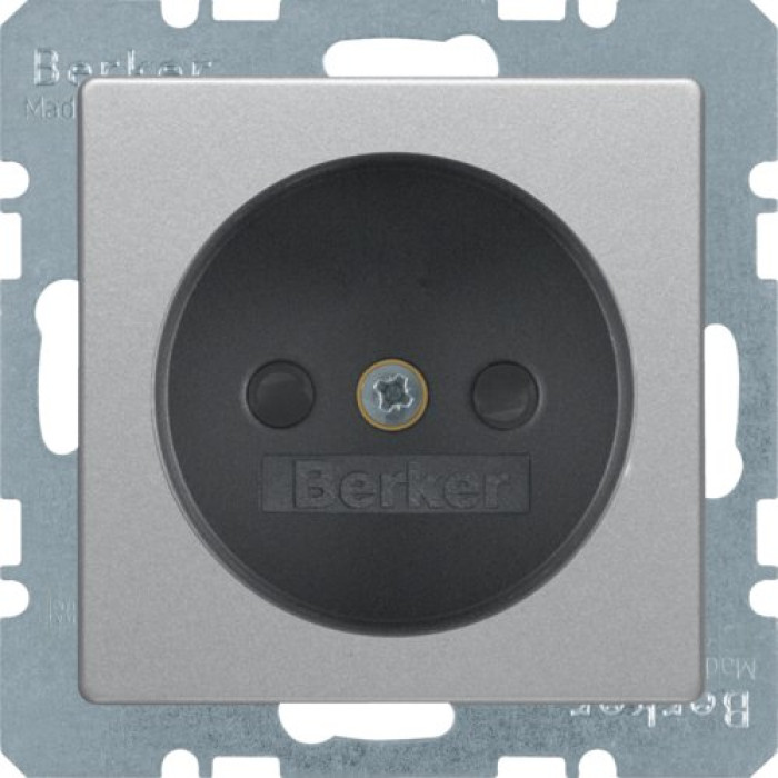 Розетка Berker без з/к, зах.контактів, 16А/250В, алюміній, Q.х