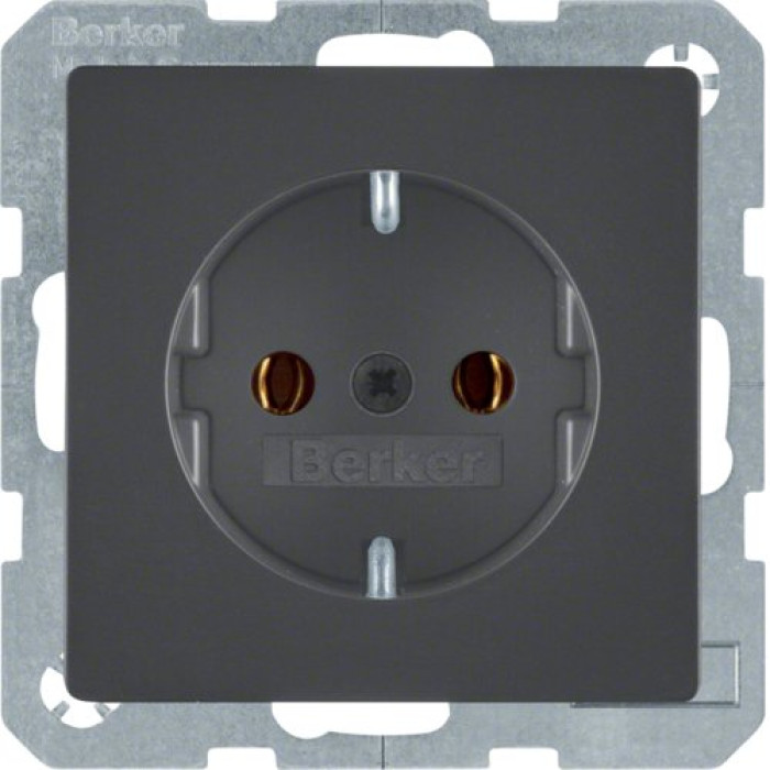 Розетка Berker з з/к, 16А/250В, антрацит, Q.х