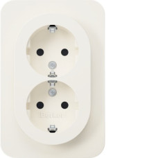 Розетка Berker з з/к 2X зах.контактів цільна полярна білизна 16А/250В R.1 (47592089)