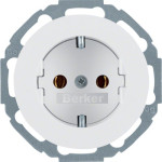 Розетка Berker з з/к, 16А/250В, пол. білизна, R.Classic