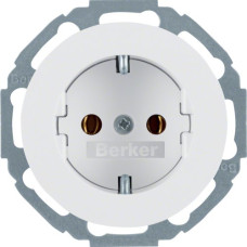 Розетка Berker з з/к, 16А/250В, пол. білизна, R.Classic