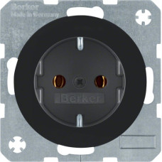 Розетка з з/к, гвинтові клеми, 16А/250В, чорна, R.x Berker 41432045