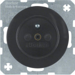 Розетка Berker з центральним з/к з зах.контактів, 16А/250В, чорна, R.1/R.3