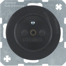 Розетка Berker з центральним з/к з зах.контактів, 16А/250В, чорна, R.1/R.3