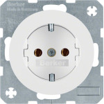 Розетка Berker с ж/к, 16А/250В, пол. белизна, R.1/R.3