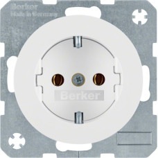 Розетка Berker з з/к, 16А/250В, пол. білизна, R.1/R.3