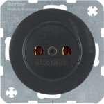 Розетка Berker без з/к, 16А/250В, чорна, R.1/R.3
