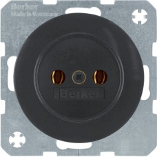 Розетка Berker без з/к, 16А/250В, чорна, R.1/R.3