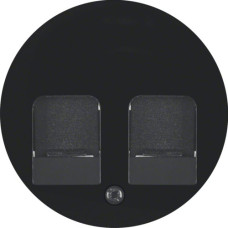 Накладка Berker для суппортів під два модулі RJ12/RJ45, чорна, R.1/R.3