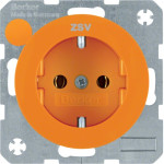 Розетка Berker з з/к червона з надписом ZSV,  16А/250В, R.1/R.3