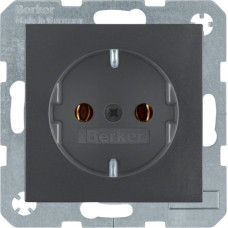 Розетка Berker с ж/к, винтовые клеммы, антрацит, 16А/250В S.1
