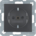 Розетка Berker с ж/к, защ. контактов, антрацит, 16А/250В S.1