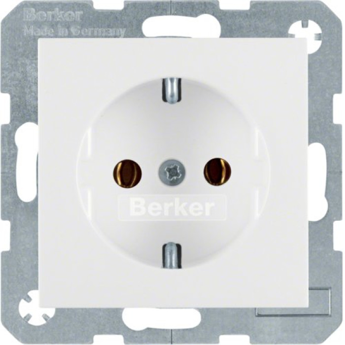 Розетка Berker з з/к пол. білизна-matt 16А/250В S.1 (47431909)