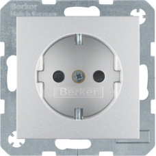Розетка Berker з з/к зах.контактів алюміній 16А/250В S.1 (47231404)