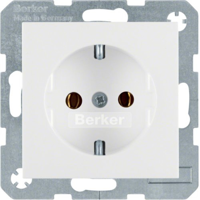 Розетка Berker з з/к пол. білизна 16А/250В S.1