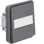 Вставка кнопки з полем д/надпису IP55 сіра 10АX/250В W.1 Berker (50413515)