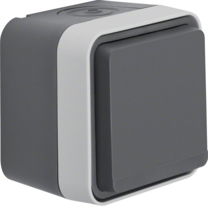Розетка с з/к с защитой контактов IP55 серая 16А/250В W.1