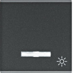 Кнопка Hager Lumina-2 «Світло» чорний (WL6123)
