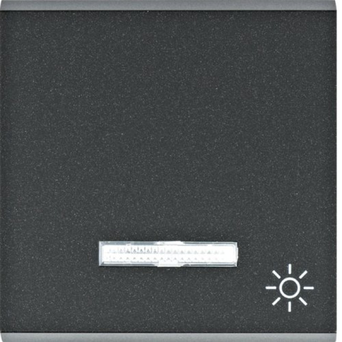 Кнопка Hager Lumina-2 «Світло» чорний (WL6123)