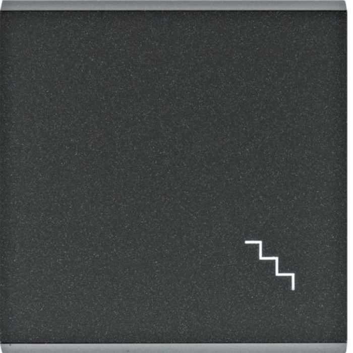 Кнопка Hager Lumina-2 «Сходи» чорний (WL6033)