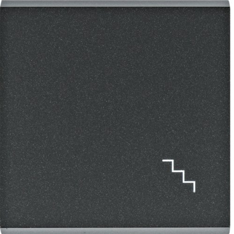 Кнопка Hager Lumina-2 «Лестница» черный