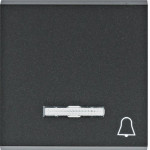 Кнопка Hager Lumina-2 «Дзвінок» чорний (WL6113)