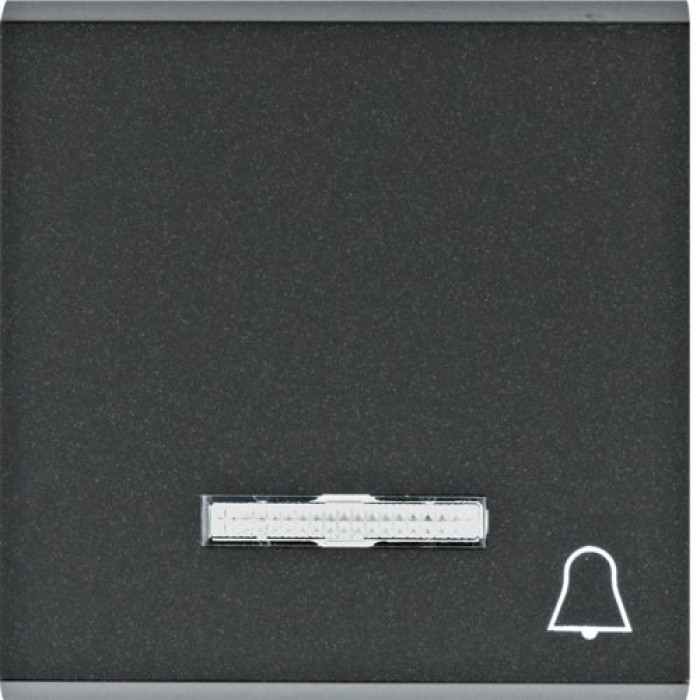 Кнопка Hager Lumina-2 «Дзвінок» чорний (WL6113)