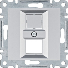 Лицевая панель Hager Lumina-2 2хRJ12/RJ45 серебро