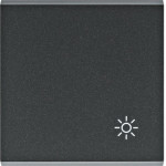 Кнопка Hager Lumina-2 «Світло» чорний (WL6023)