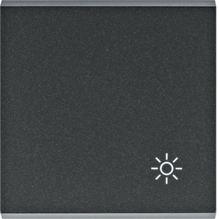 Кнопка Hager Lumina-2 «Світло» чорний (WL6023)