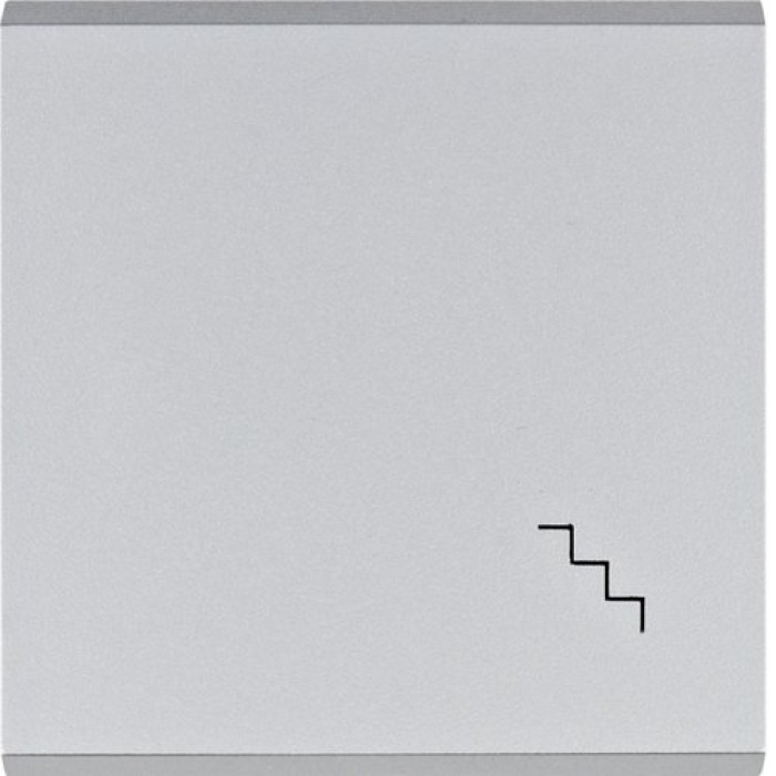 Кнопка Hager Lumina-2 «Сходи» срібло (WL6032)