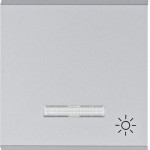 Кнопка Hager Lumina-2 «Світло» срібло (WL6122)