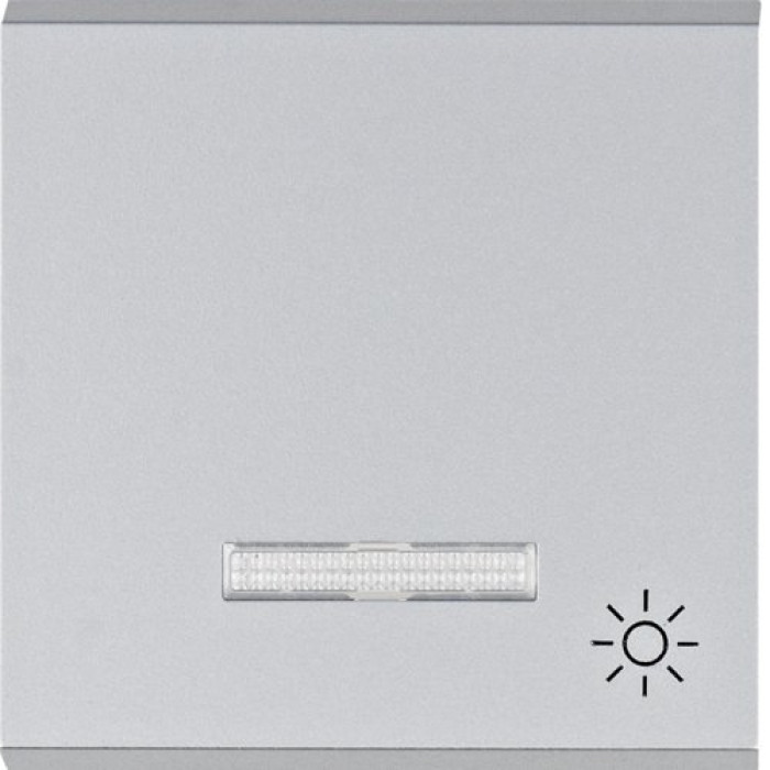 Кнопка Hager Lumina-2 «Світло» срібло (WL6122)
