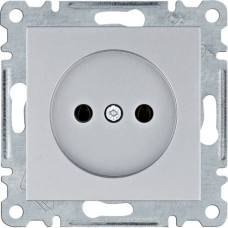 Розетка Hager Lumina-2 без зазем. серебро