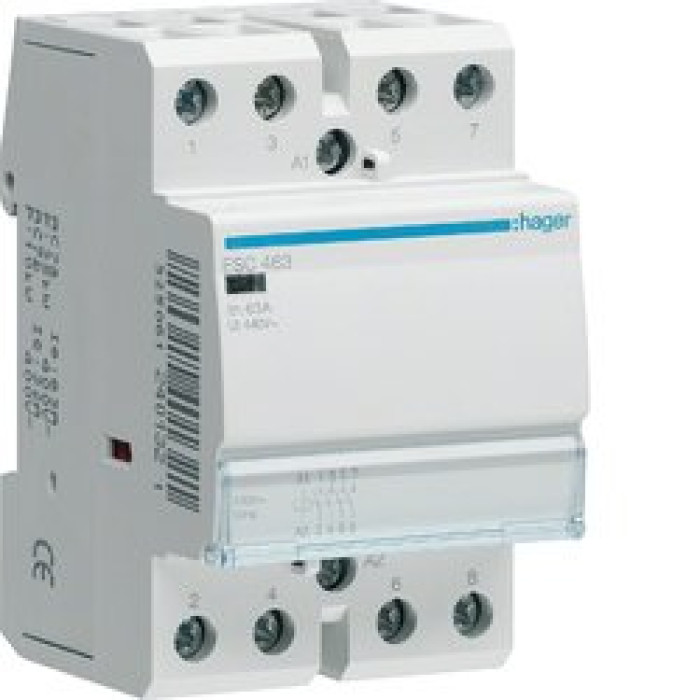 Контактор Hager 63A 4НО 230/240В, 50Гц