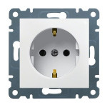 Розетка Hager Lumina-2 с зазем. белая