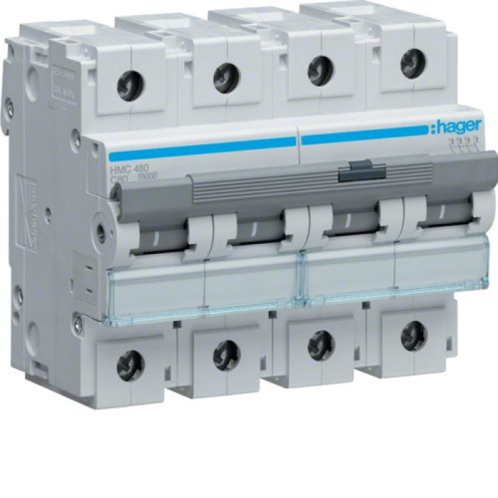 Автоматичний вимикач Hager 4P 16кА 80A C