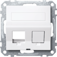 Плата наклонная Merten для Keystone RJ45 активно-белый