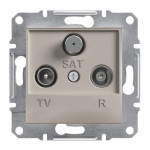 Розетка Schneider Electric Asfora Plus TV-R-SAT кінцева (1 дБ) бронза