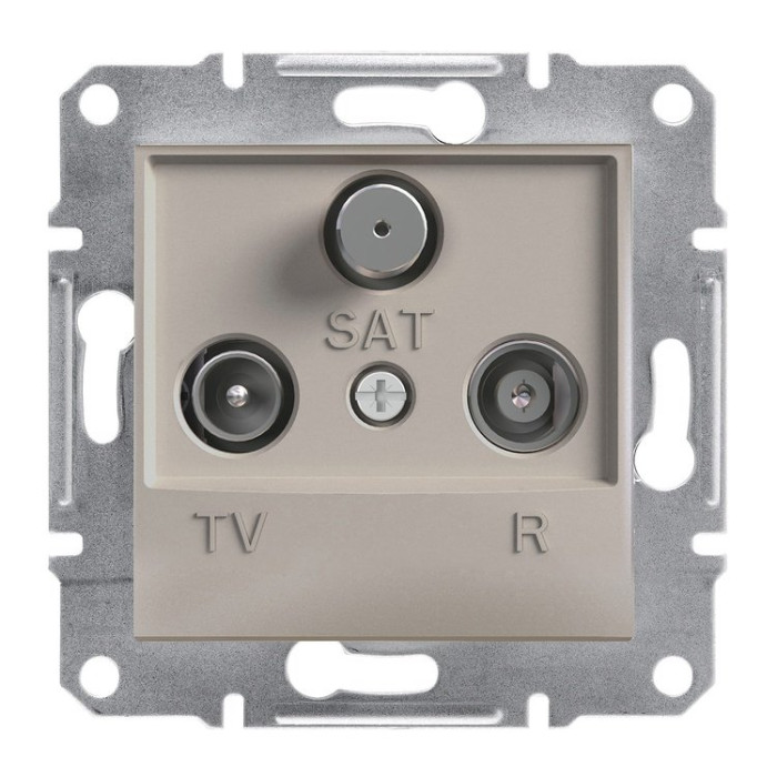 Розетка Schneider Electric Asfora Plus TV-R-SAT кінцева (1 дБ) бронза