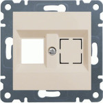 Лицьова панель Hager Lumina-2 2хRJ12/RJ45 крем (WL2321)