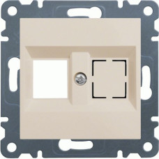 Лицевая панель Hager Lumina-2 2хRJ12/RJ45 крем