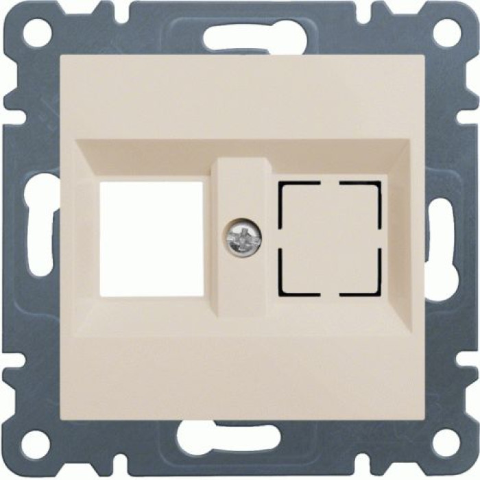 Лицьова панель Hager Lumina-2 2хRJ12/RJ45 крем (WL2321)