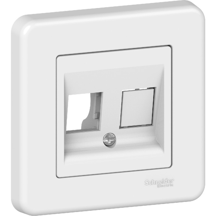 Накладка Schneider Electric Leona RJ45 2 мод. білий