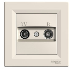 Розетка Schneider Electric Asfora TV/R прохідна (8 дБ) кремовий
