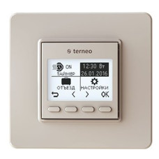 Терморегулятор Terneo PRO теплої підлоги програмований слонова кістка