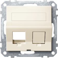 Плата наклонная Merten для Keystone RJ45 бежевый