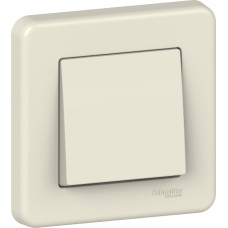 Перемикач Schneider Electric Leona прохідний 1-клавішний крем